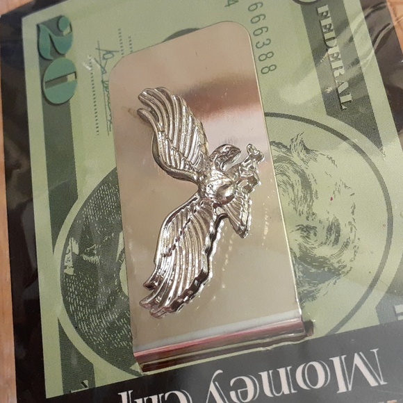 Bundle of 2 Patriotic Eagle Silver Money Clips AA122 - Picture 6 of 7
